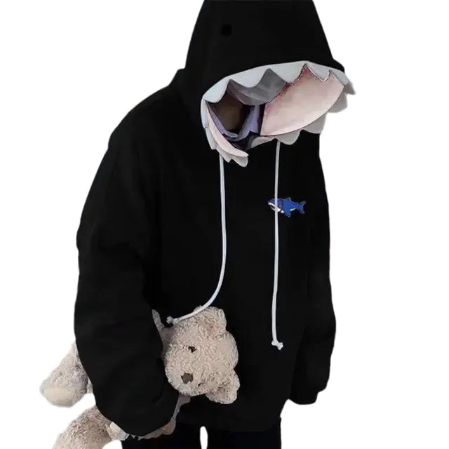 Loose Slouchy Hooded Sweater for Spring and Autumn