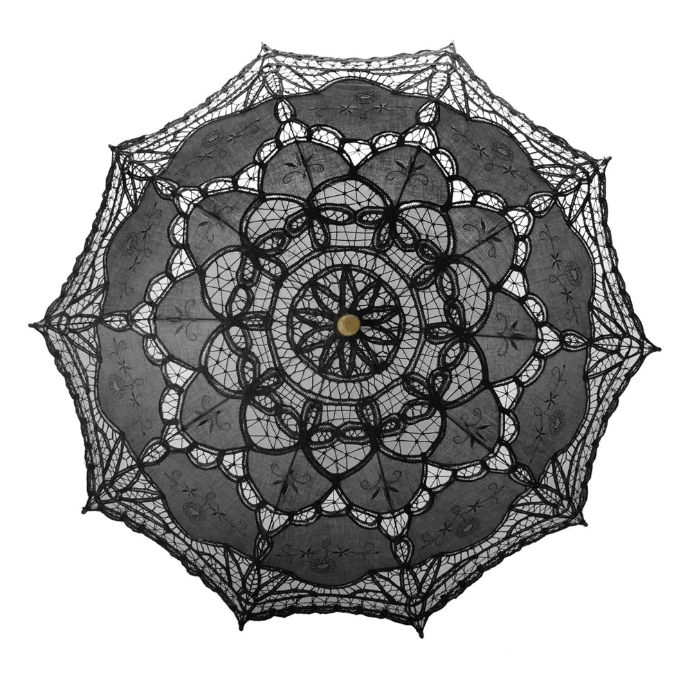 Vintage Black Lace Parasol