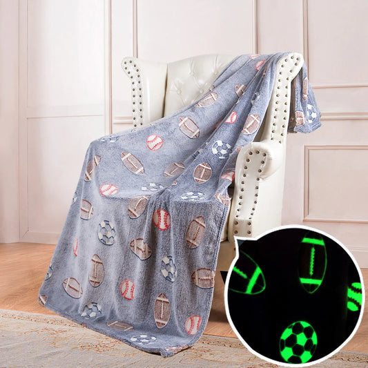 Reversible Glow-in-the-Dark Fleece Blanket for Kids