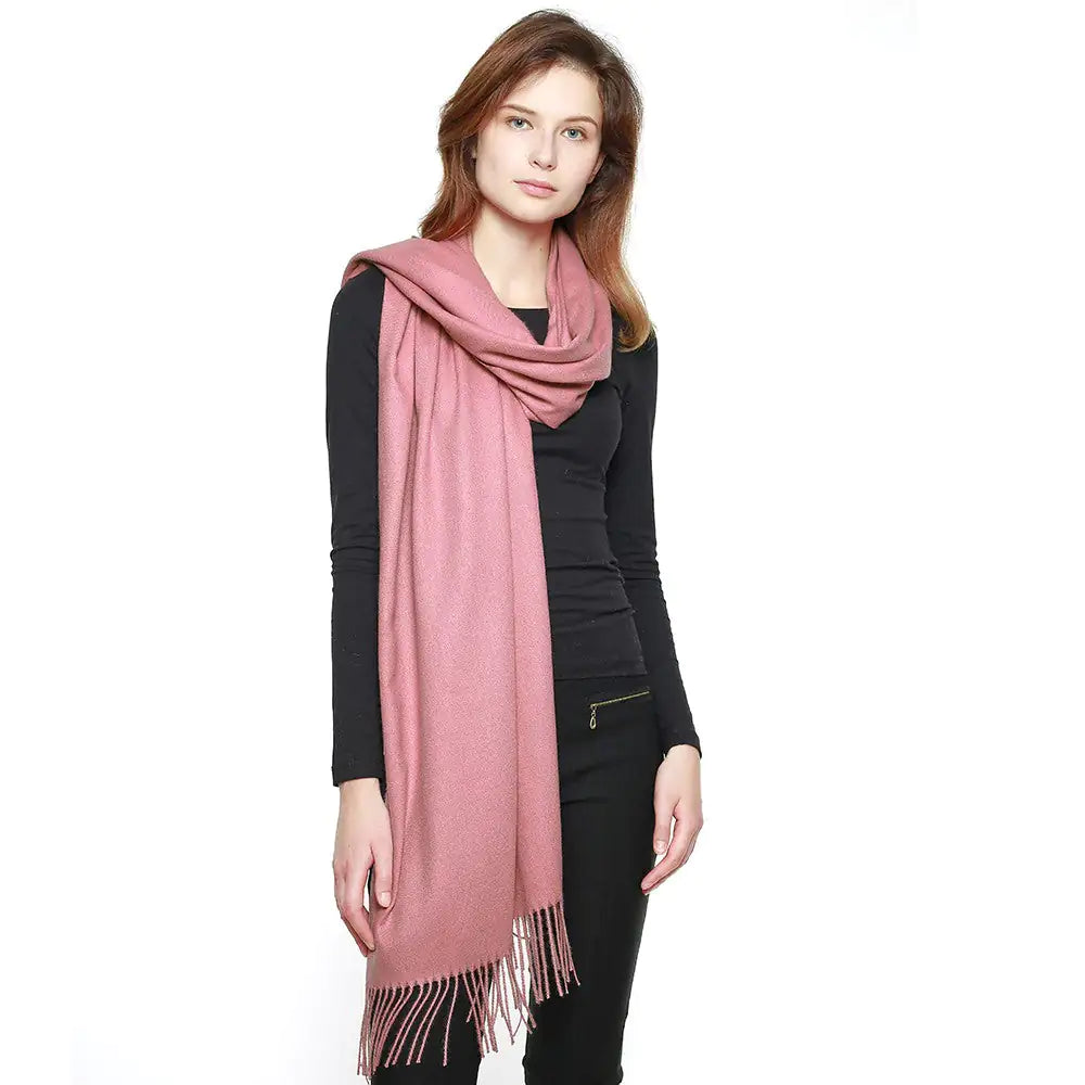 Luxury Pashmina Shawl with Fringe
