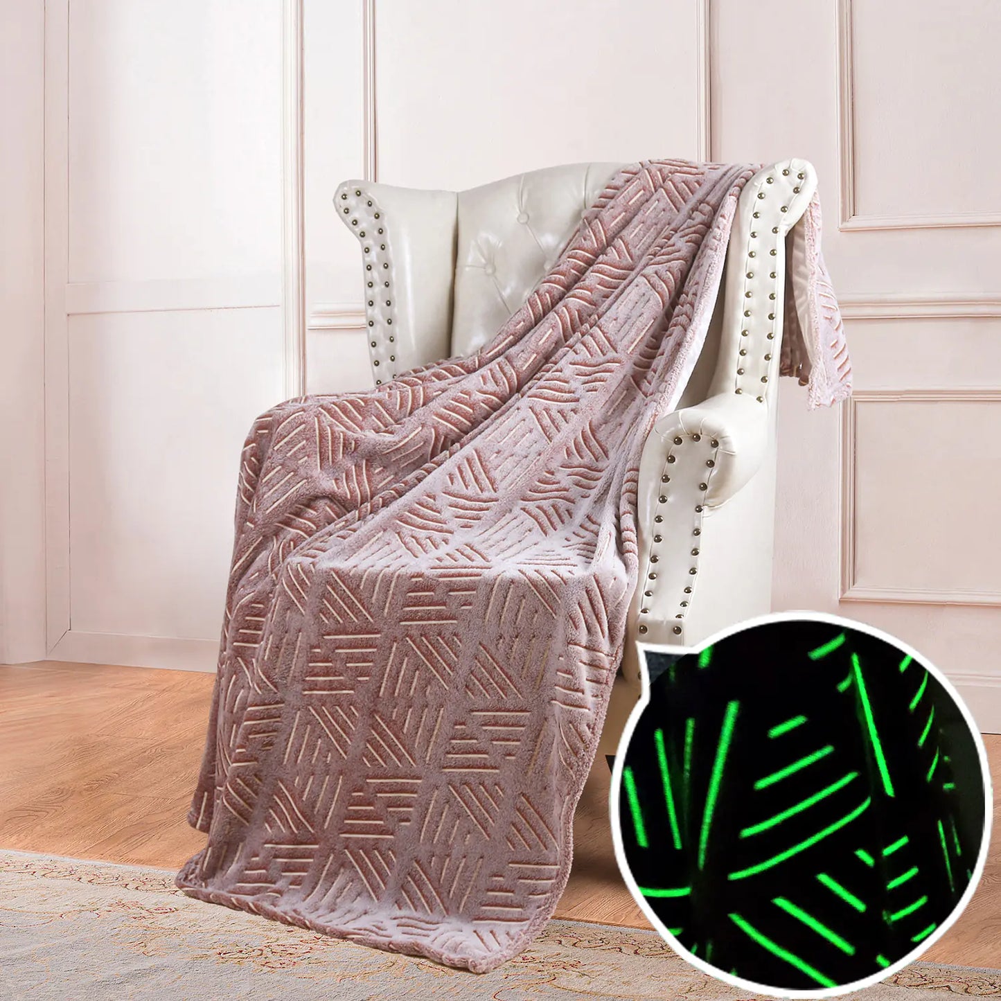 Reversible Glow-in-the-Dark Fleece Blanket for Kids
