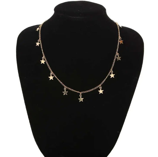 Stylish Long Pendant Necklace with Star Charm