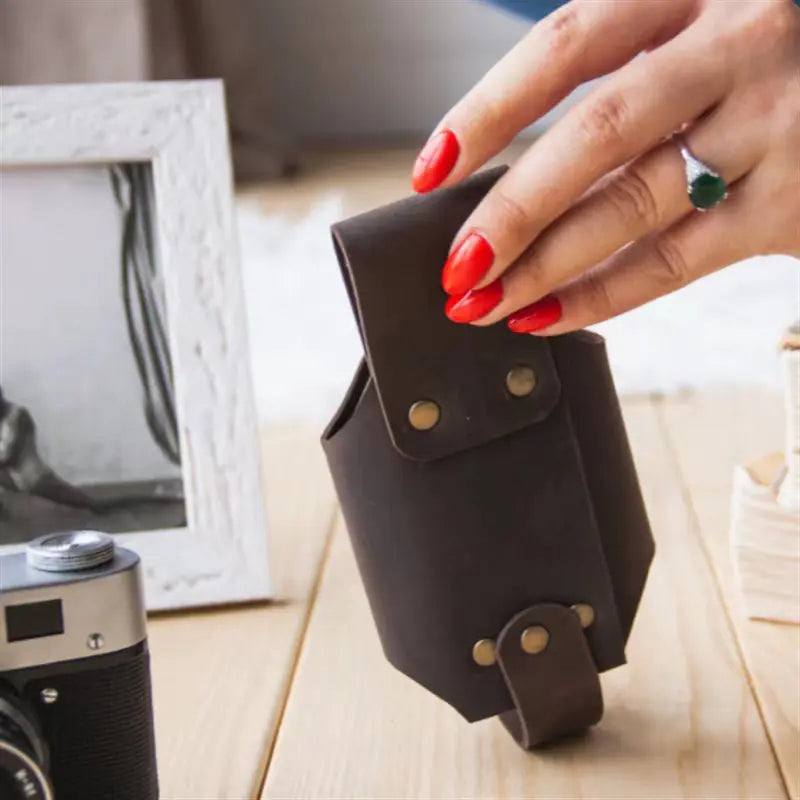 PU Leather Mountaineering Beer Bottle Case