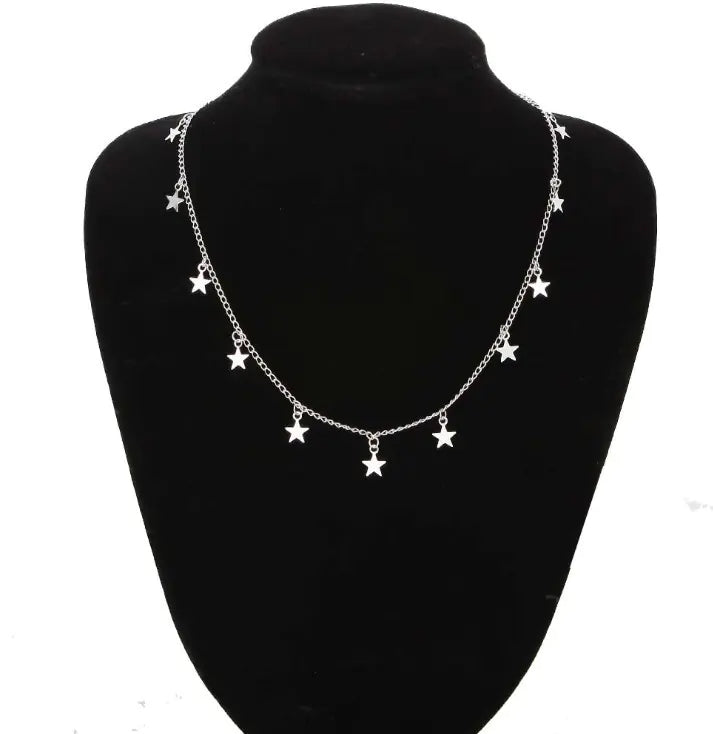 Stylish Long Pendant Necklace with Star Charm