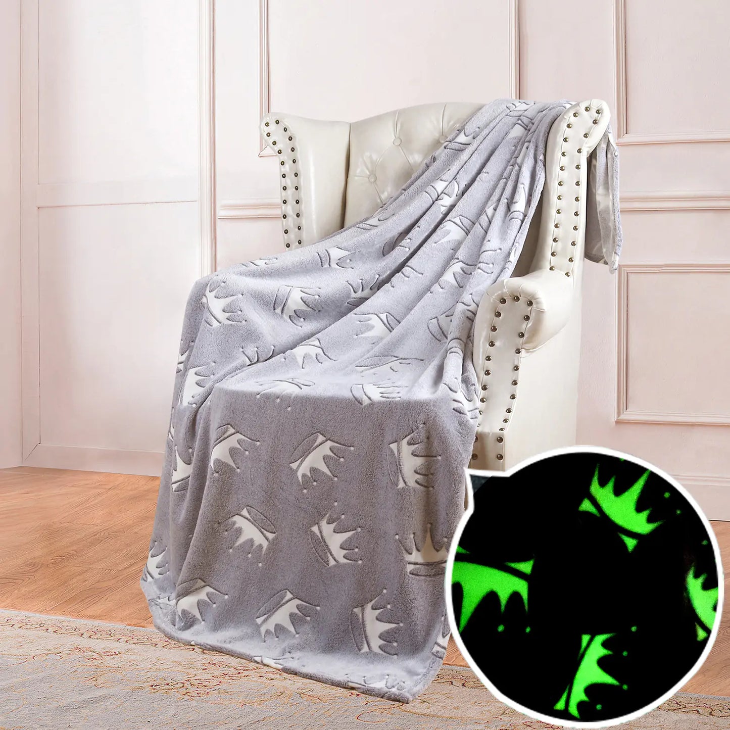 Reversible Glow-in-the-Dark Fleece Blanket for Kids