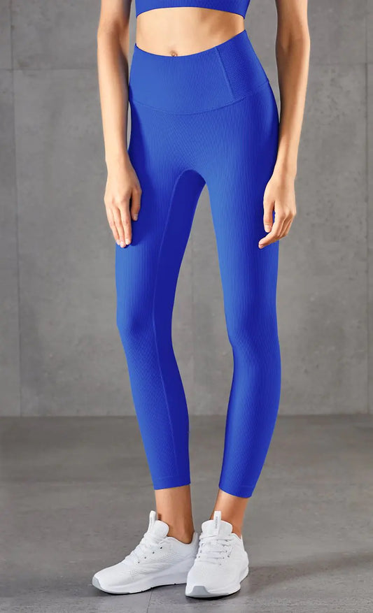 Ribbed Brocade High Waist Nude Leggings