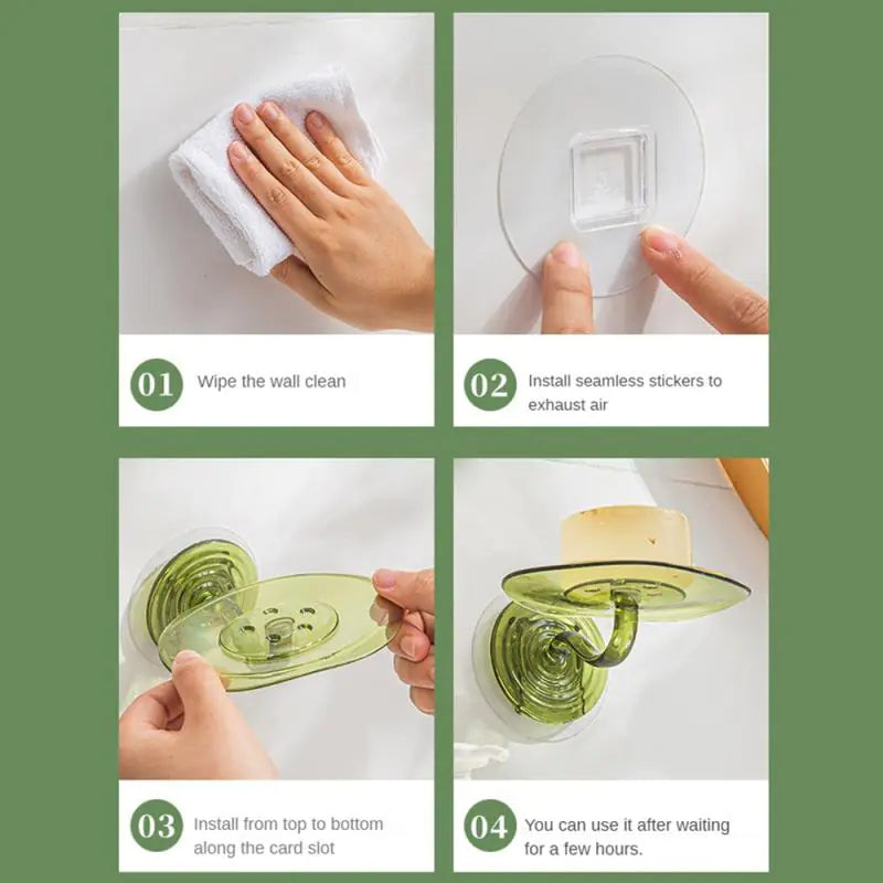 Wall-mounted Lotus Leaf Soap Storage Rack for Bathroom