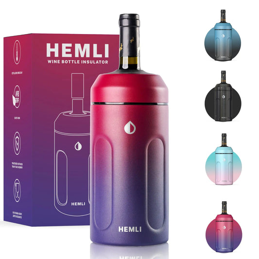 HEMLI Wine Bottle Insulator Sleeve Wine Chiller Wine Bottle Chiller Wine Bottle Cooler Wine Chiller Sleeve Wine Cooler Holder Champagne Bottle Chiller Wine Gift Ideas for Women