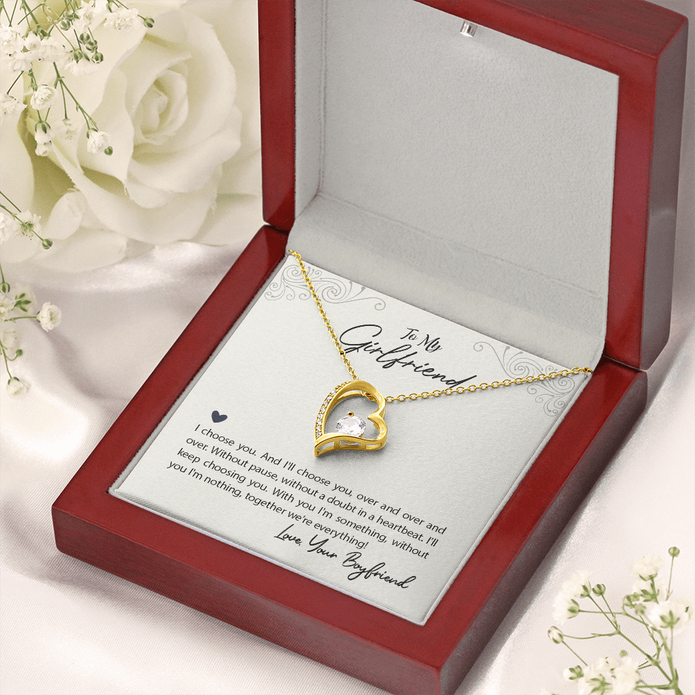 To My Girlfriend - I Choose You Forever Love Necklace