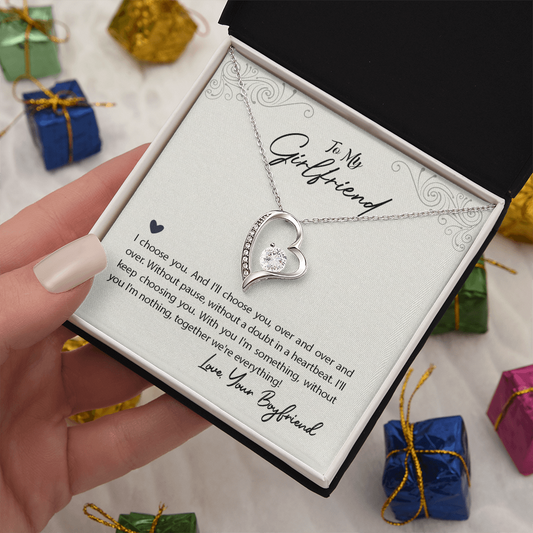 To My Girlfriend - I Choose You Forever Love Necklace