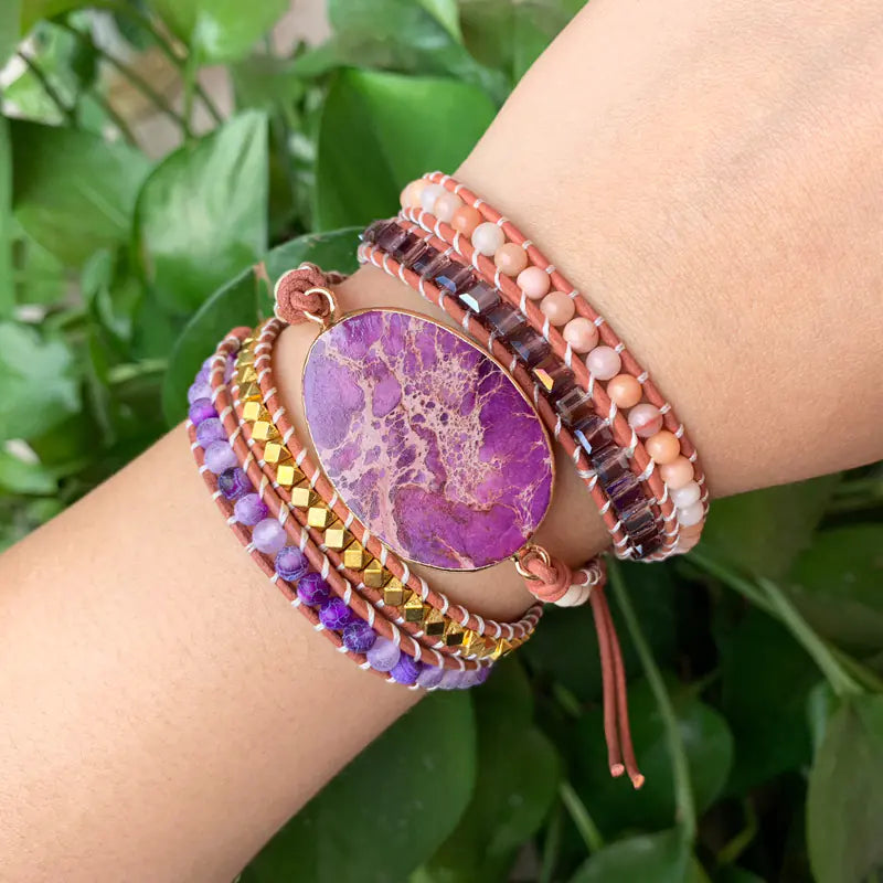 Bohemian Style Multi-Layer Natural Stone Bracelet