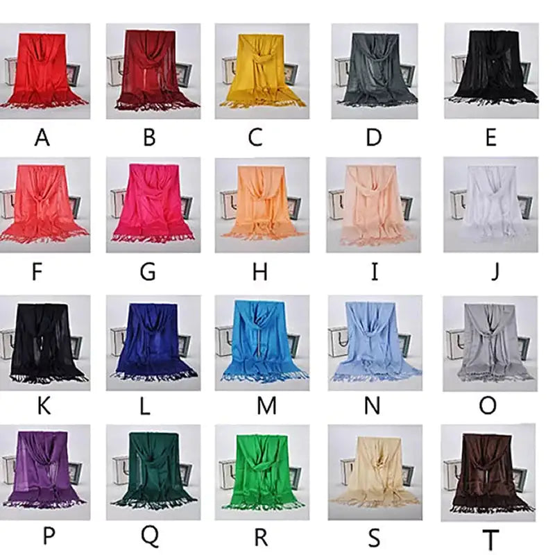 Luxury Pashmina Shawl with Fringe