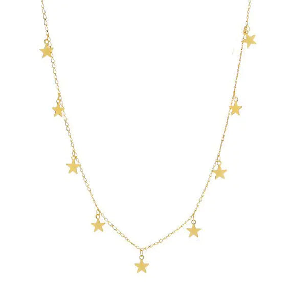 Stylish Long Pendant Necklace with Star Charm